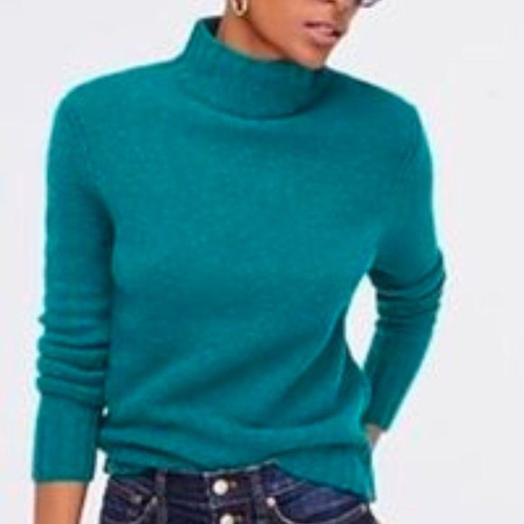 J. Crew green mockneck sweater - Picture 2 of 5